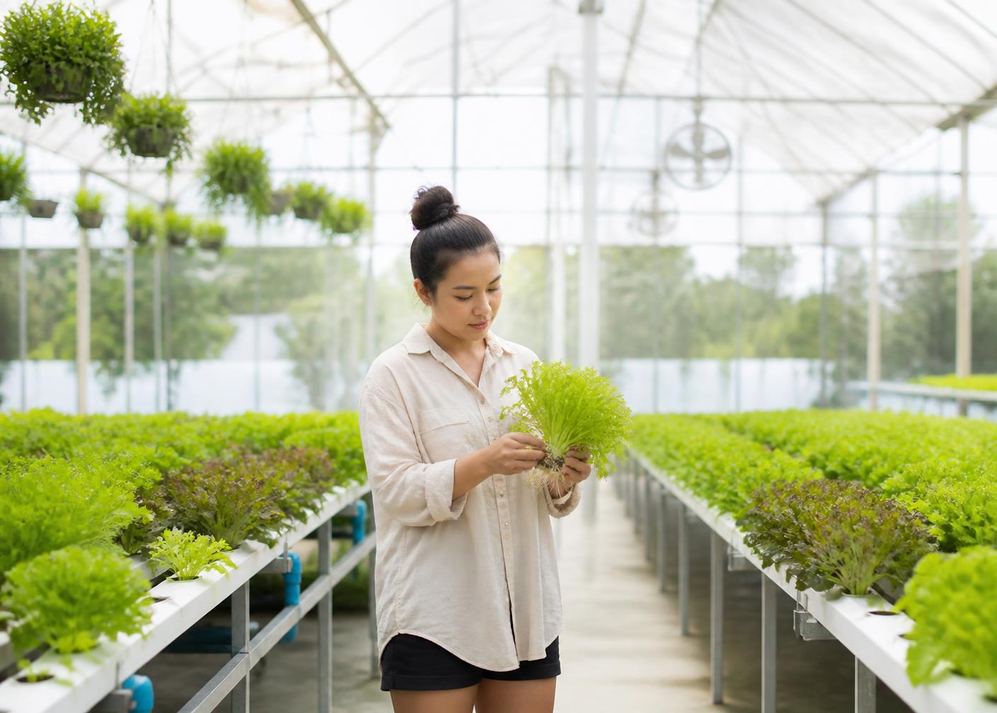 Inside the greenhouse